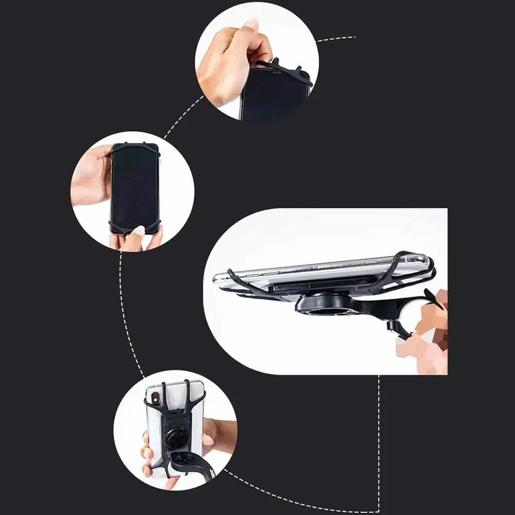 Support téléphone compatible fixation Garmin flexible en silicone - Compatible Garmin SRAM Blackbird