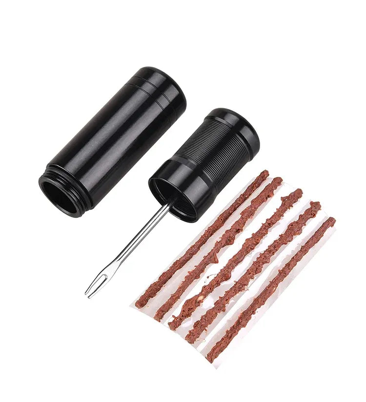 Kit de réparation crevaison tubeless vélo – Outil d’insertion + 5 mèches