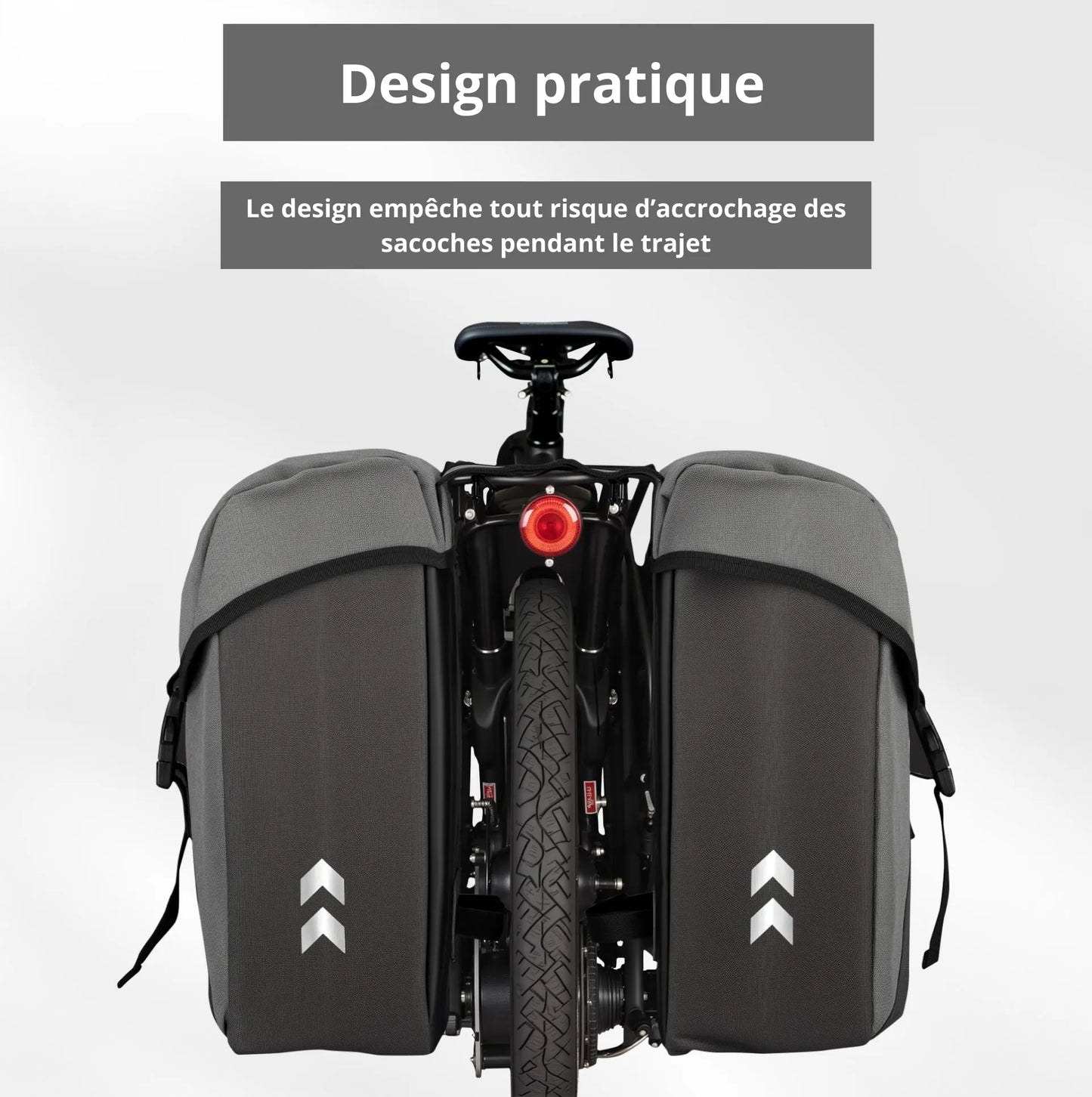 Wiltec Sacoche double étanche pour porte-bagages – capacité de 35 L