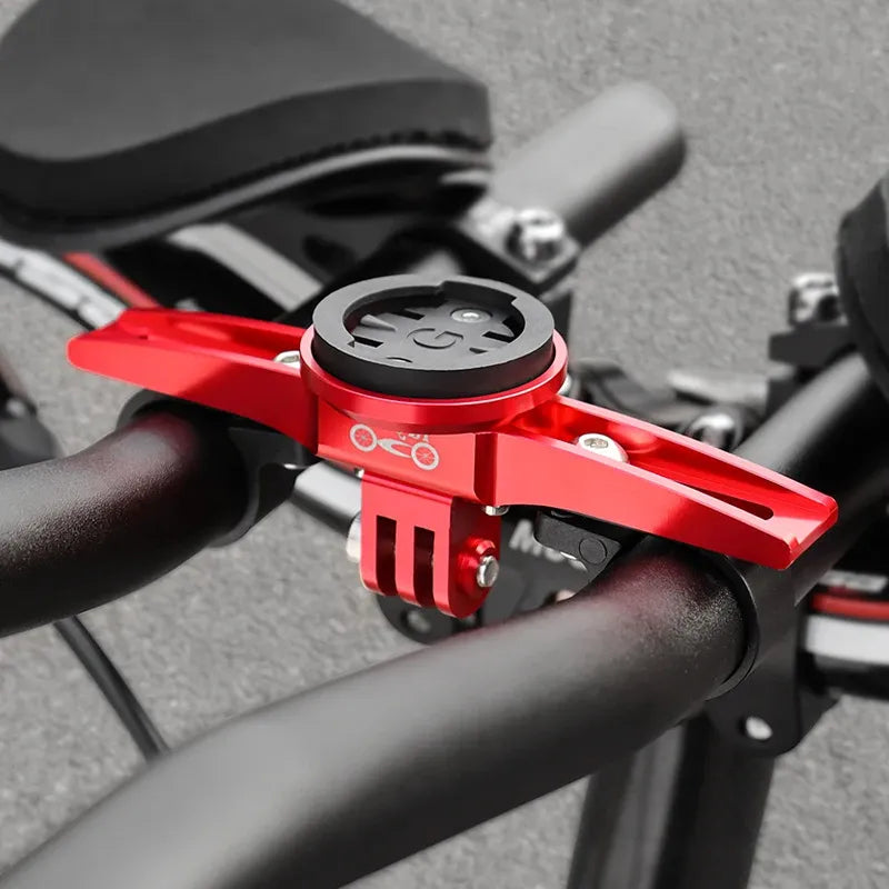 Support prolongateur multi-compatibilité – Compteurs vélo et caméras sport (Garmin, Wahoo, Bryton, GoPro)