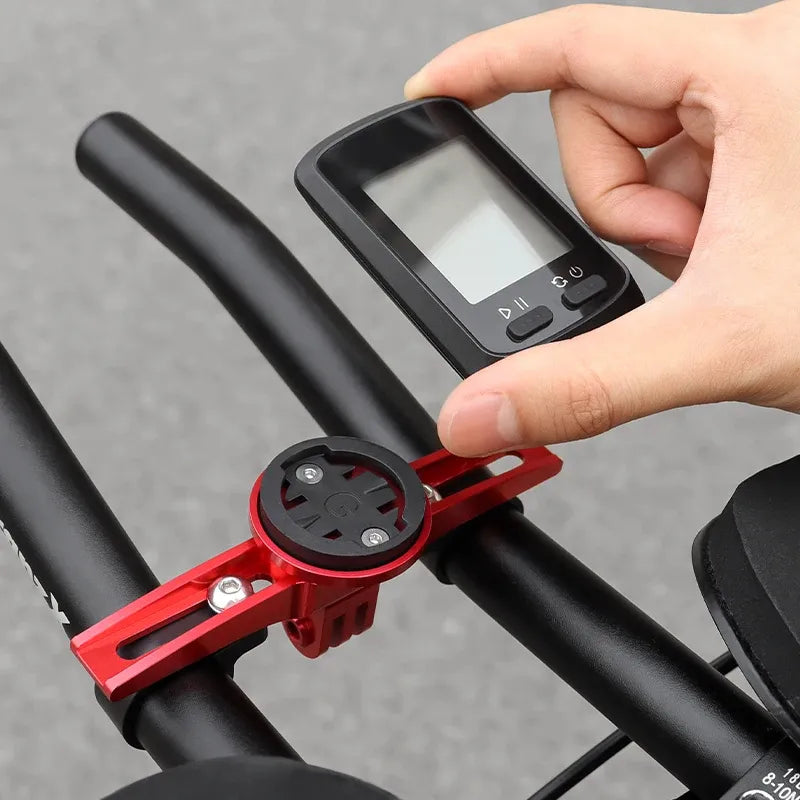 Support prolongateur multi-compatibilité – Compteurs vélo et caméras sport (Garmin, Wahoo, Bryton, GoPro)