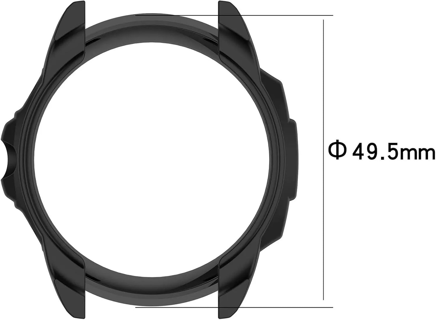 Coque de protection TPU pour Garmin Forerunner 255 – Noir (TPU souple)