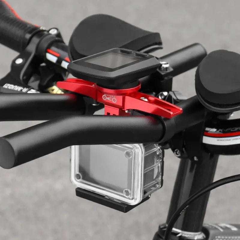 Support prolongateur multi-compatibilité – Compteurs vélo et caméras sport (Garmin, Wahoo, Bryton, GoPro)