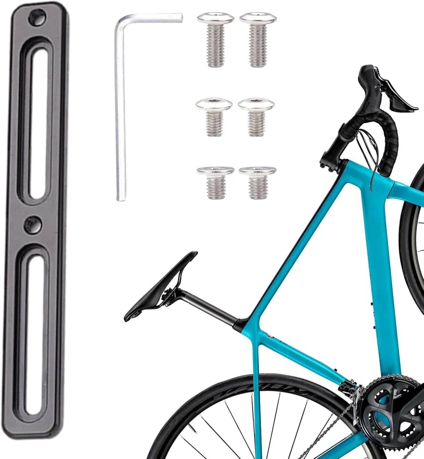 Support de cage pour porte-bouteille vélo Noir