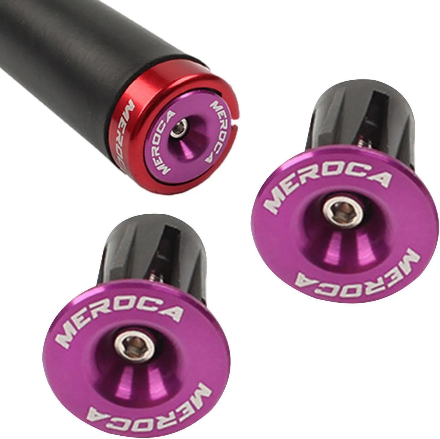 Bouchons de cintre vélo – 22 à 24 mm – Vis M4 – Violet