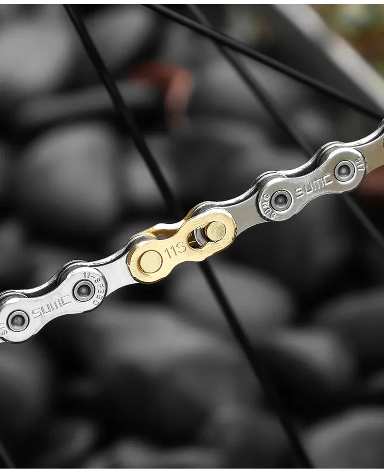 Lot de 2 attaches rapides chaîne vélo 12 vitesses – Magic Link Connector doré