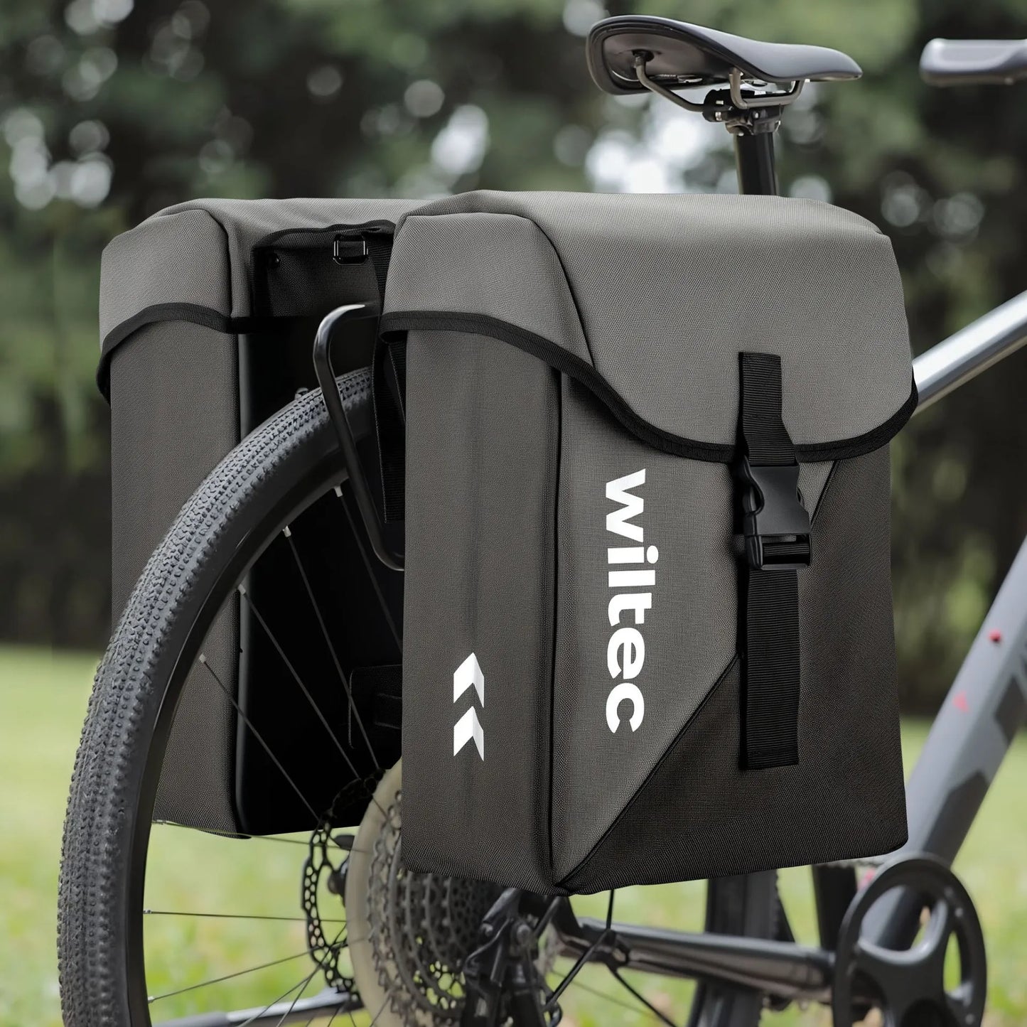 Wiltec Sacoche double étanche pour porte-bagages – capacité de 35 L
