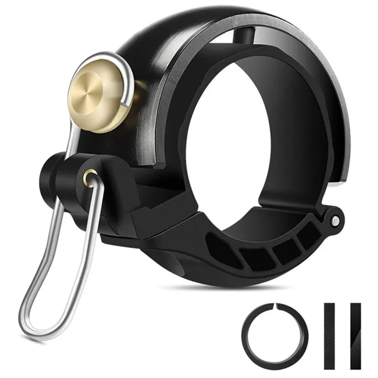 Sonnette de vélo design circulaire en cuivre - Noir
