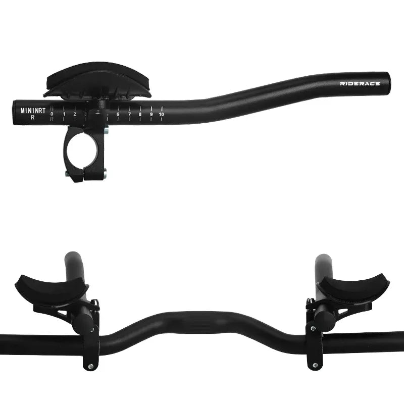 Barres aérodynamiques Triathlon Riderace – Repose-bras TT pour vélo route/VTT – Alliage d'aluminium – 25,4 à 31,8 mm