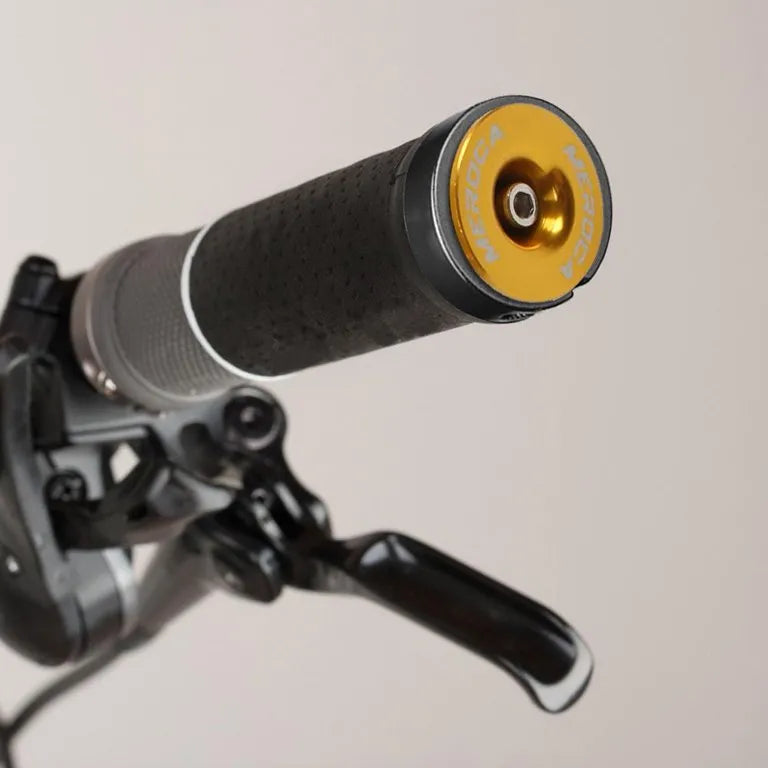 Bouchons de cintre vélo - Alliage AL6061 - 22 à 24 mm - Vis M4 - Doré- 19 g/paire