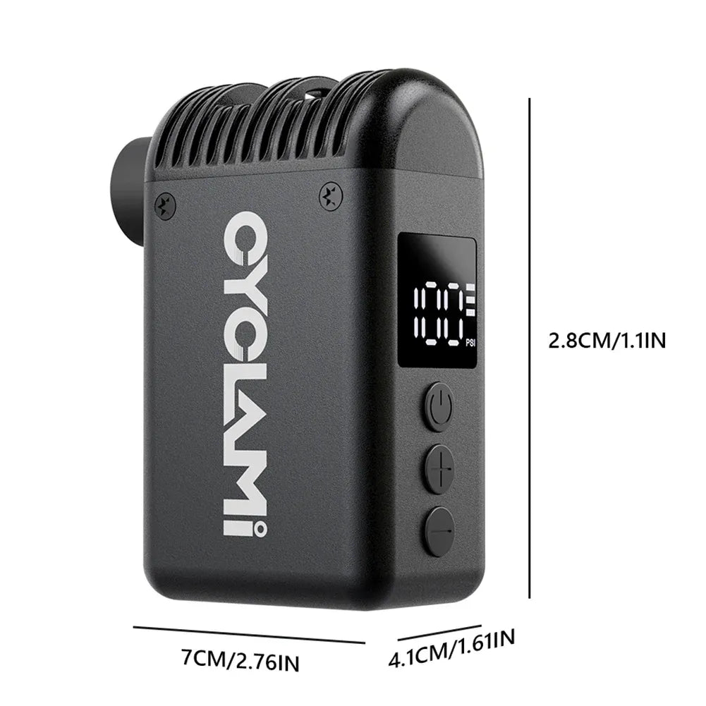 Mini Pompe Électrique Cyclami X1 – Ultra Compacte, 120 PSI, Recharge Rapide - 110g