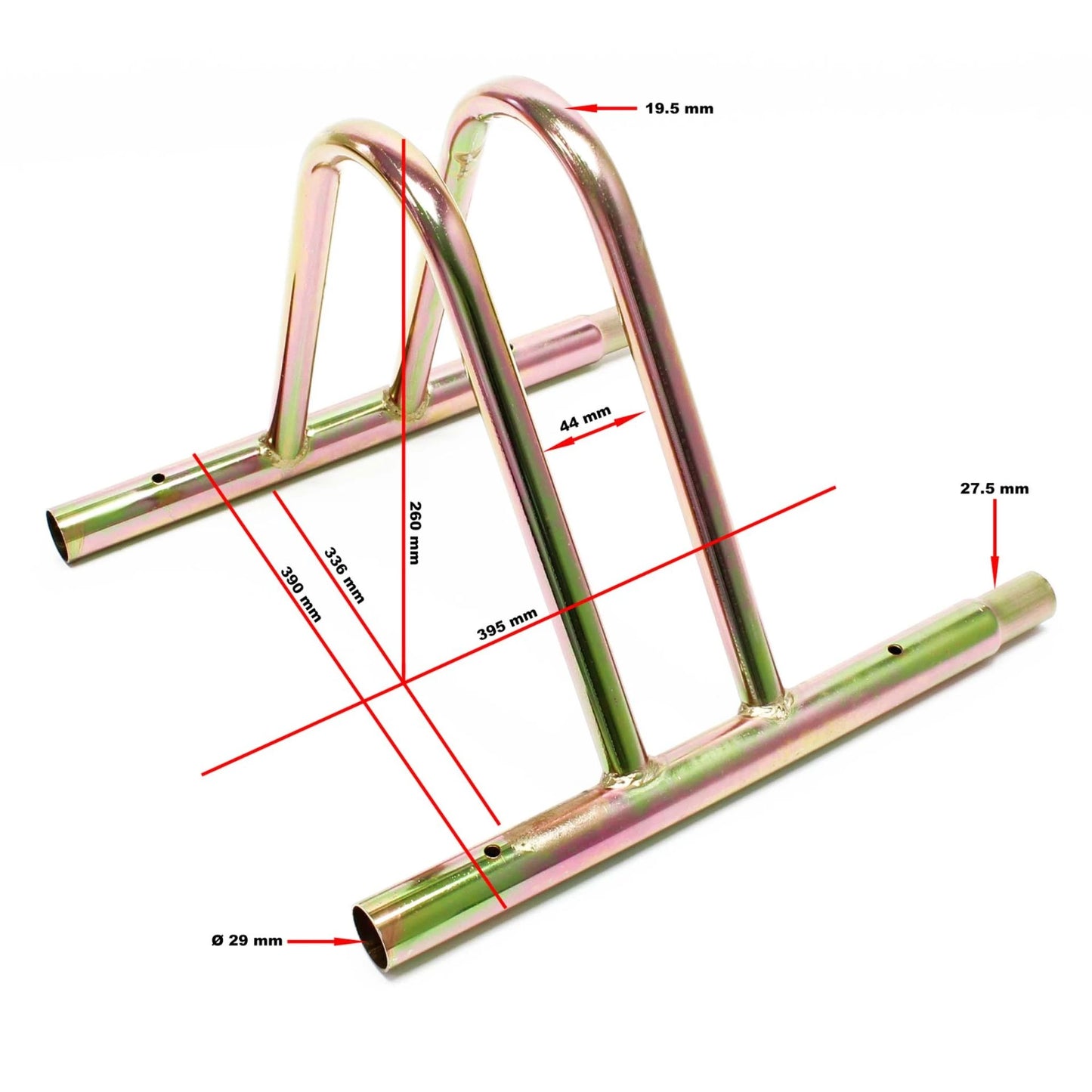Râtelier pour 1 vélo-Extensible- Montage au sol-Support vélo en acier anodisé-Pied béquille de stationnement
