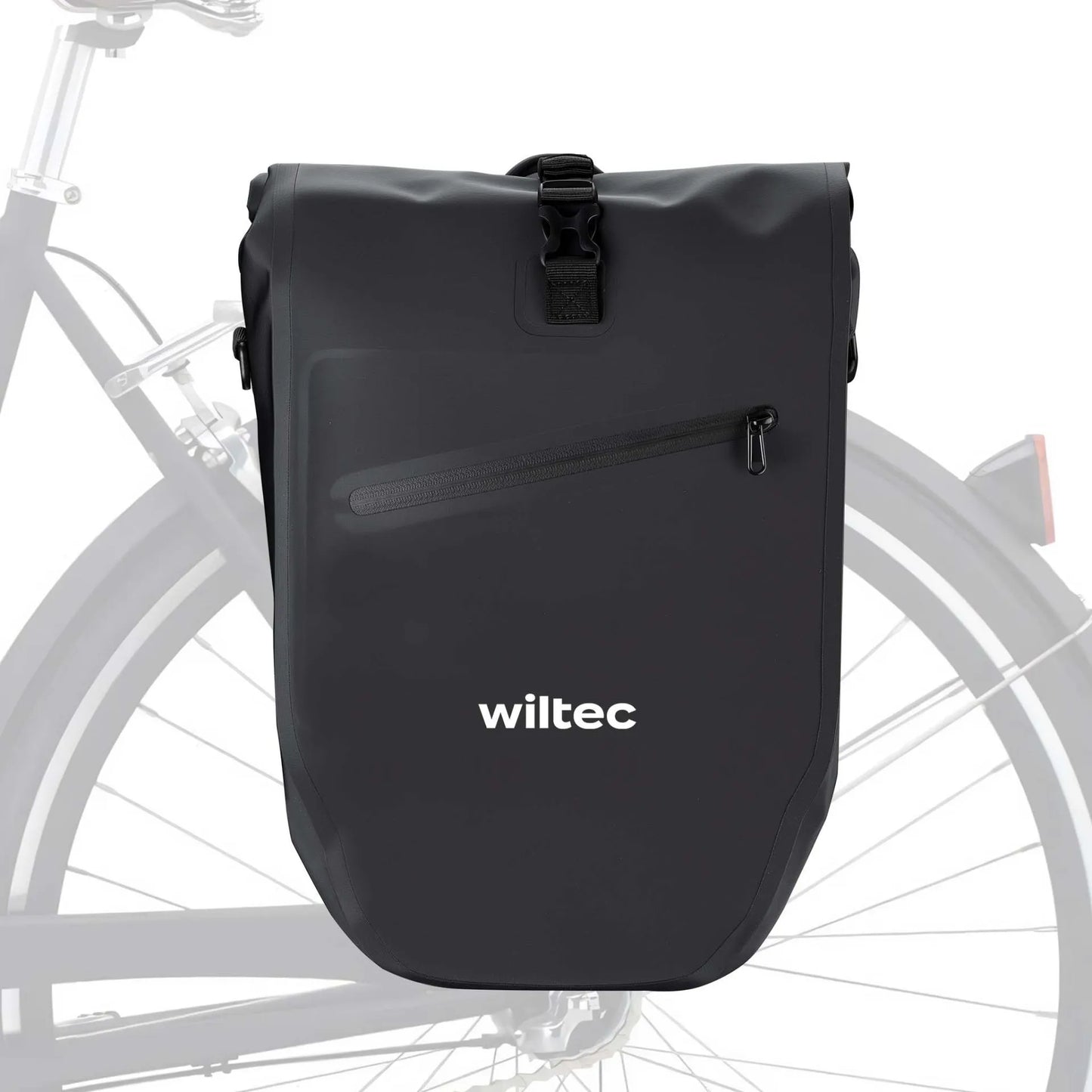 Sacoche vélo pour porte-bagage 28 L Wiltec – Étanche, spacieuse et prête à affronter tous vos trajets