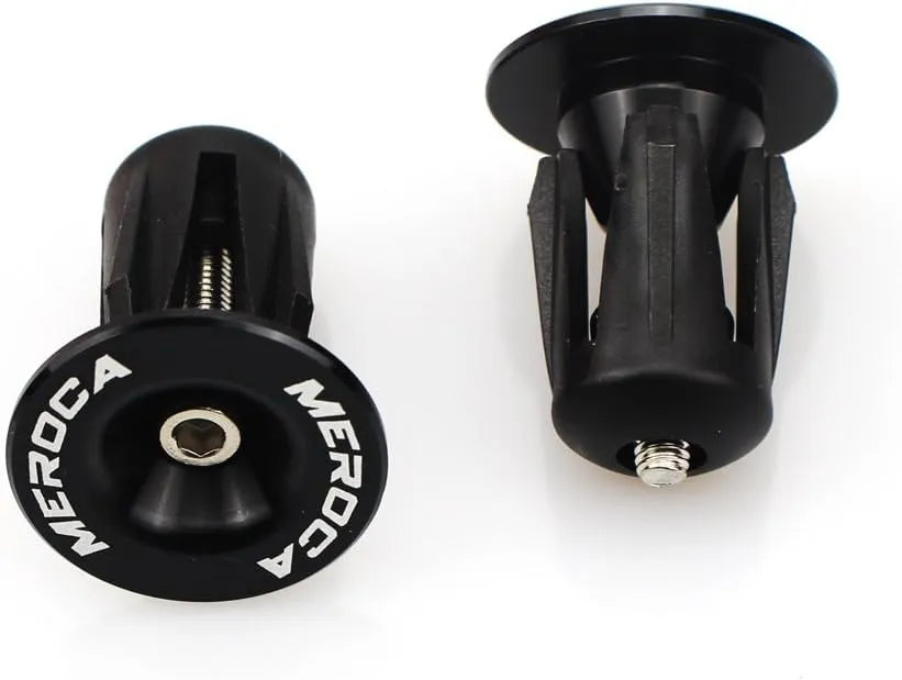 Bouchons de cintre vélo – 22 à 24 mm – Vis M4 – Noir