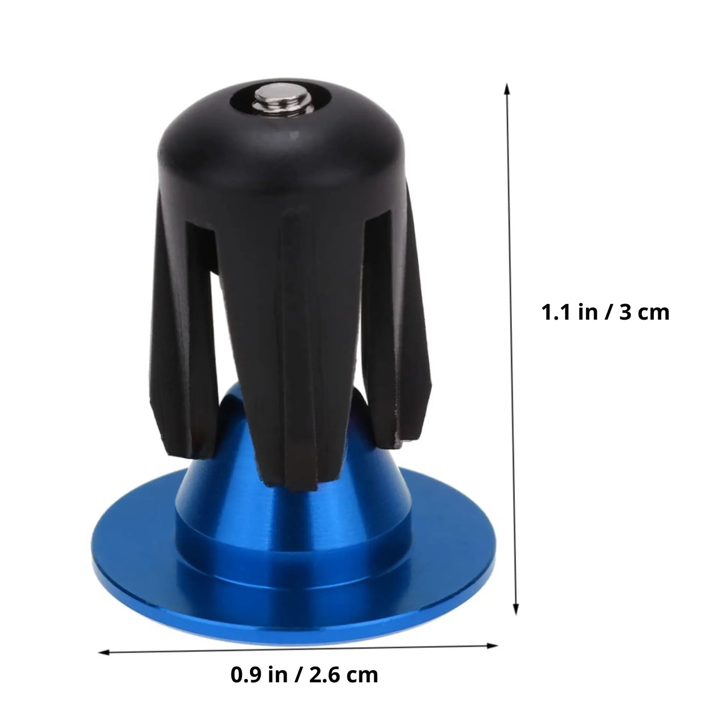Bouchons de cintre vélo - Alliage AL6061 - 22 à 24 mm - Vis M4 - Bleu - 19 g/paire