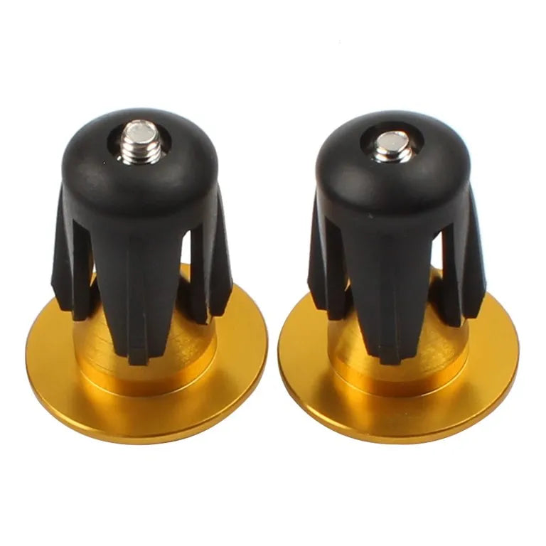 Bouchons de cintre vélo - Alliage AL6061 - 22 à 24 mm - Vis M4 - Doré- 19 g/paire