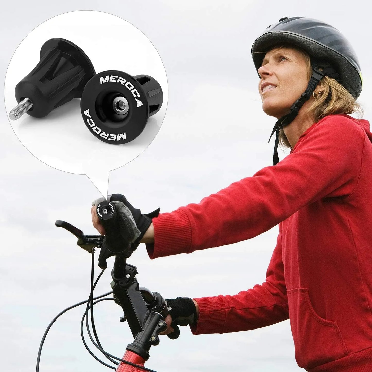 Bouchons de cintre vélo – 22 à 24 mm – Vis M4 – Noir