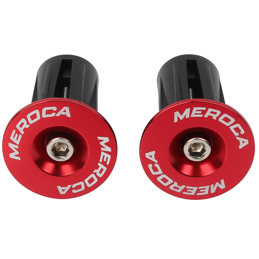 Bouchons de cintre vélo – 22 à 24 mm – Vis M4 – Rouge