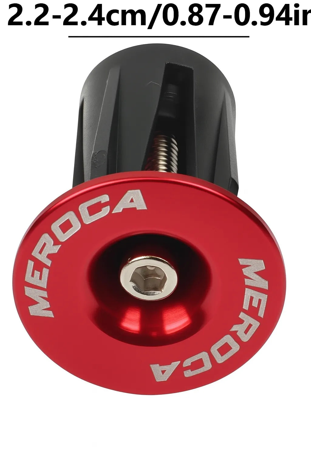 Bouchons de cintre vélo – 22 à 24 mm – Vis M4 – Rouge