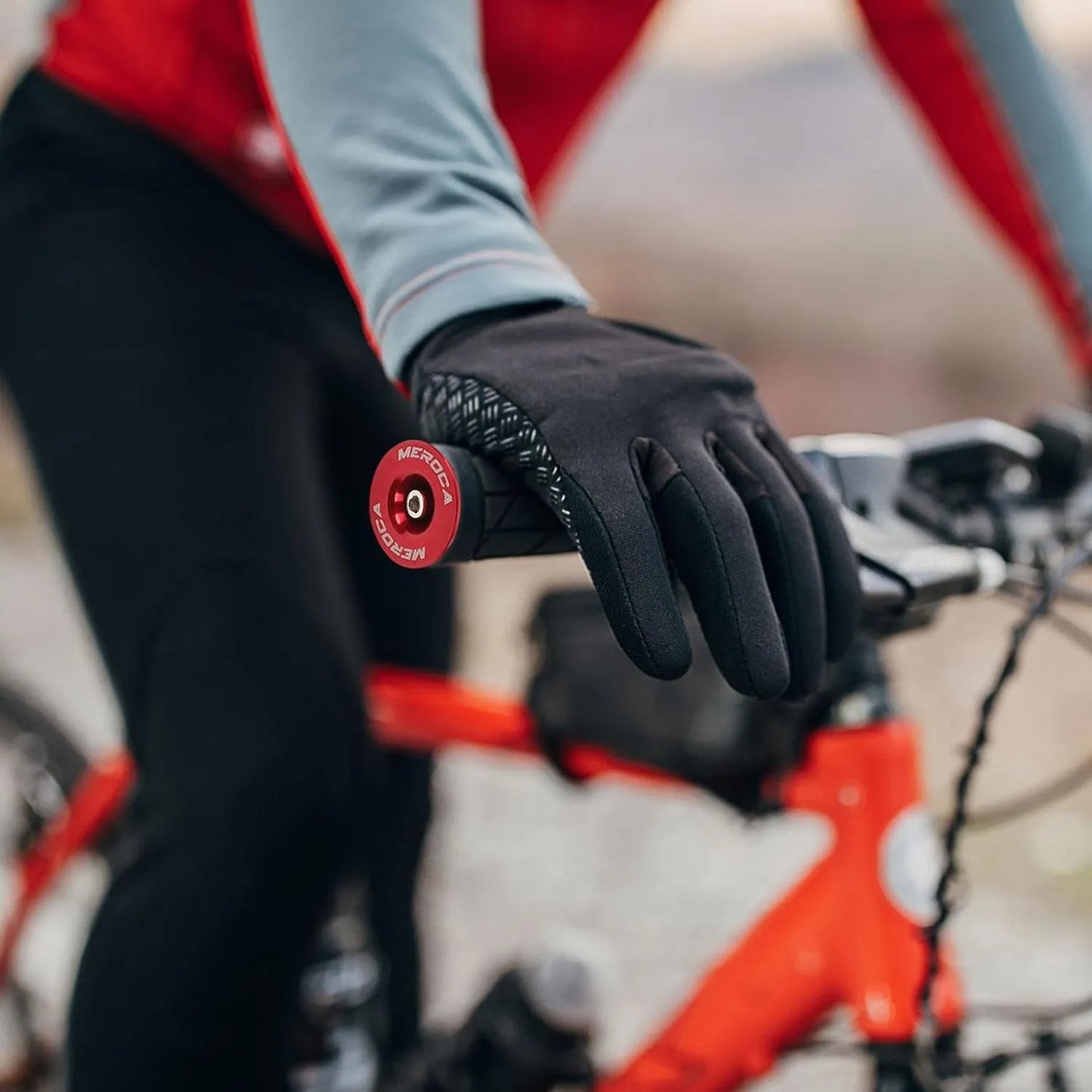Bouchons de cintre vélo – Alliage AL6061 – 22 à 24 mm – Vis M4 – Rouge – 19 g/paire