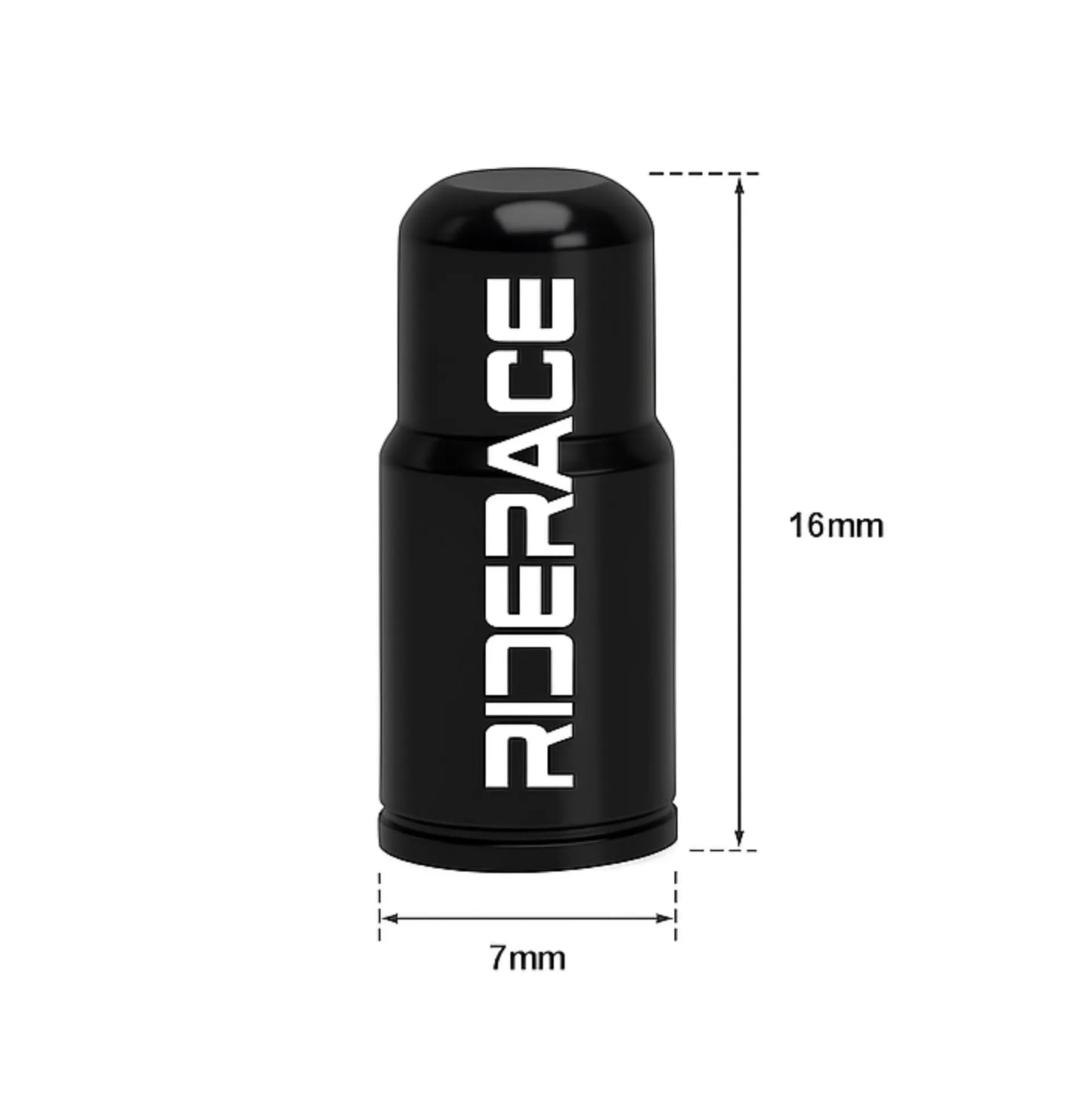 Bouchons de valve Presta RIDERACE Noir – Aluminium anodisé – Lot de 2 pièces