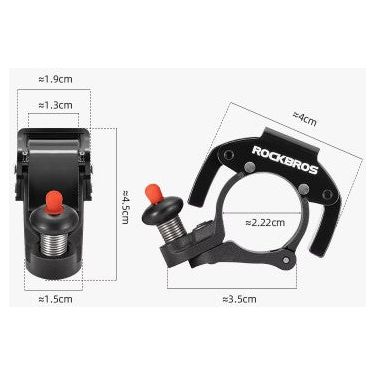Mini Sonnette de Vélo Noire - Design Compact et Puissant, Fixation Facile pour Guidon
