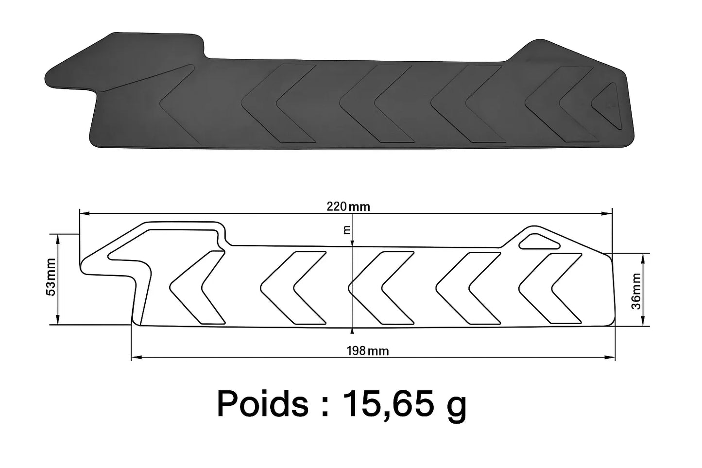 Protecteur de cadre en silicone noir – bande autocollante