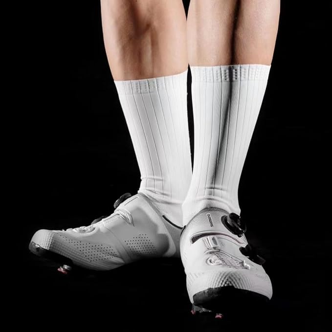Chaussettes cyclistes Aero Whiteline – Haute performance été avec maintien silicone