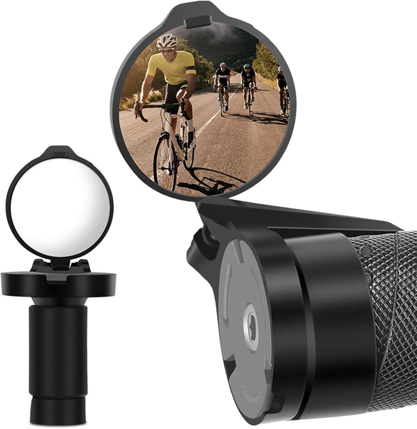 Embout de guidon Rétroviseur de vélo – Miroir convexe HD – Rotation 360°