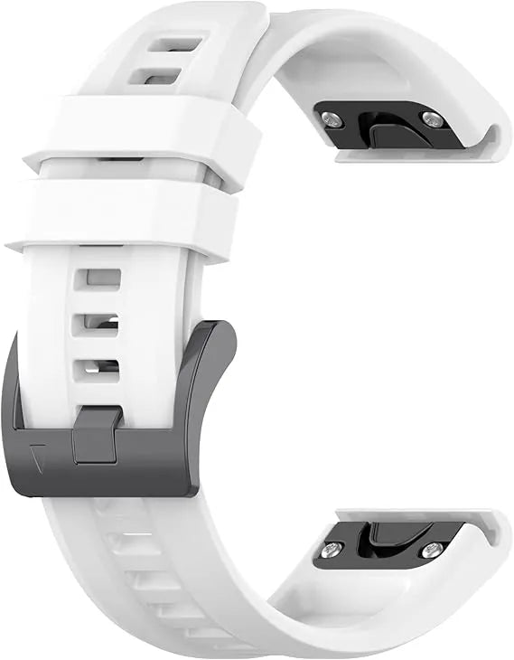 Bracelet de montre en silicone – Compatible Garmin et COROS - Blanc
