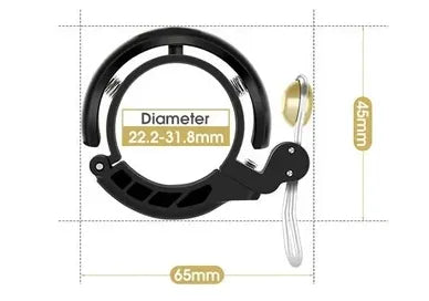 Sonnette de vélo design circulaire en cuivre - Noir