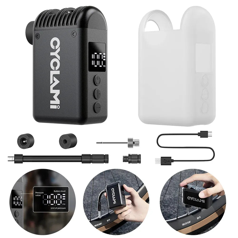 Mini Pompe Électrique Cyclami X1 – Ultra Compacte, 120 PSI, Recharge Rapide - 110g