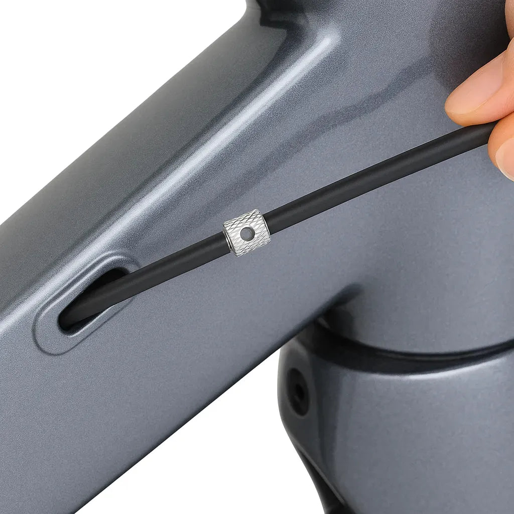 Outil de routage câble interne vélo - Aluminium argent - 2 pièces - Pour frein et dérailleur - Compatibilité universelle