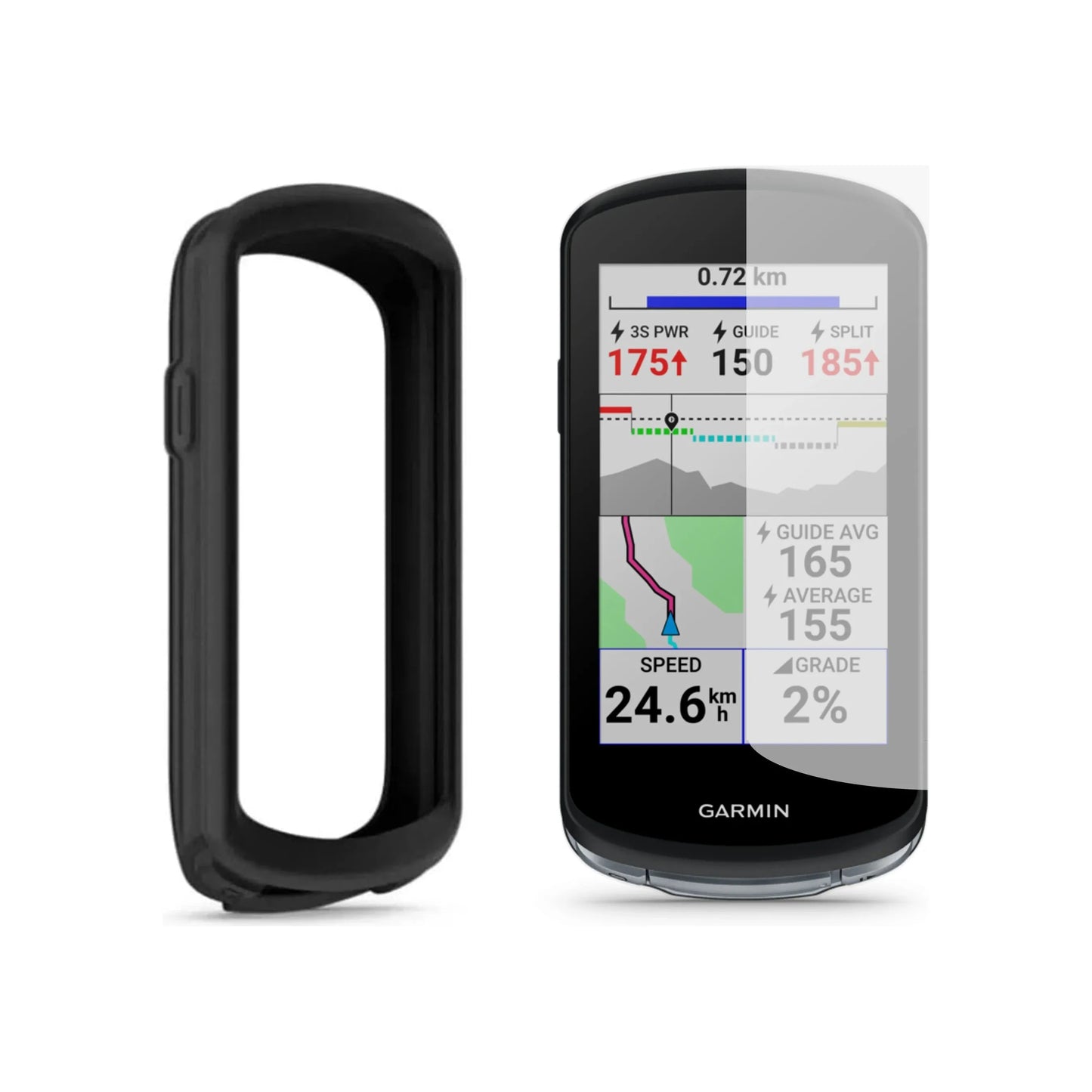 Pack de protection et support pour Garmin Edge 1040 – Housse silicone et verre trempé Bikeflow