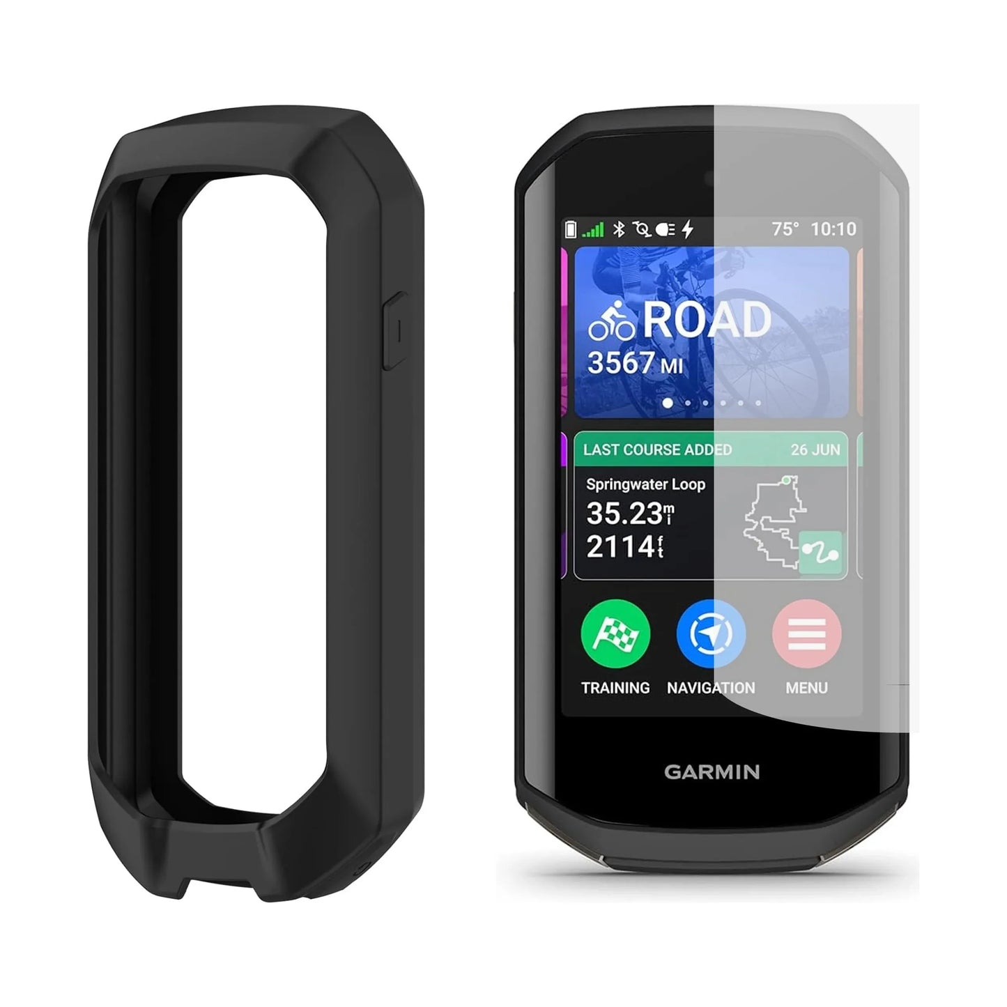 Pack de protection pour compteur GPS vélo Garmin Edge 1050 – Housse silicone et écran de protection