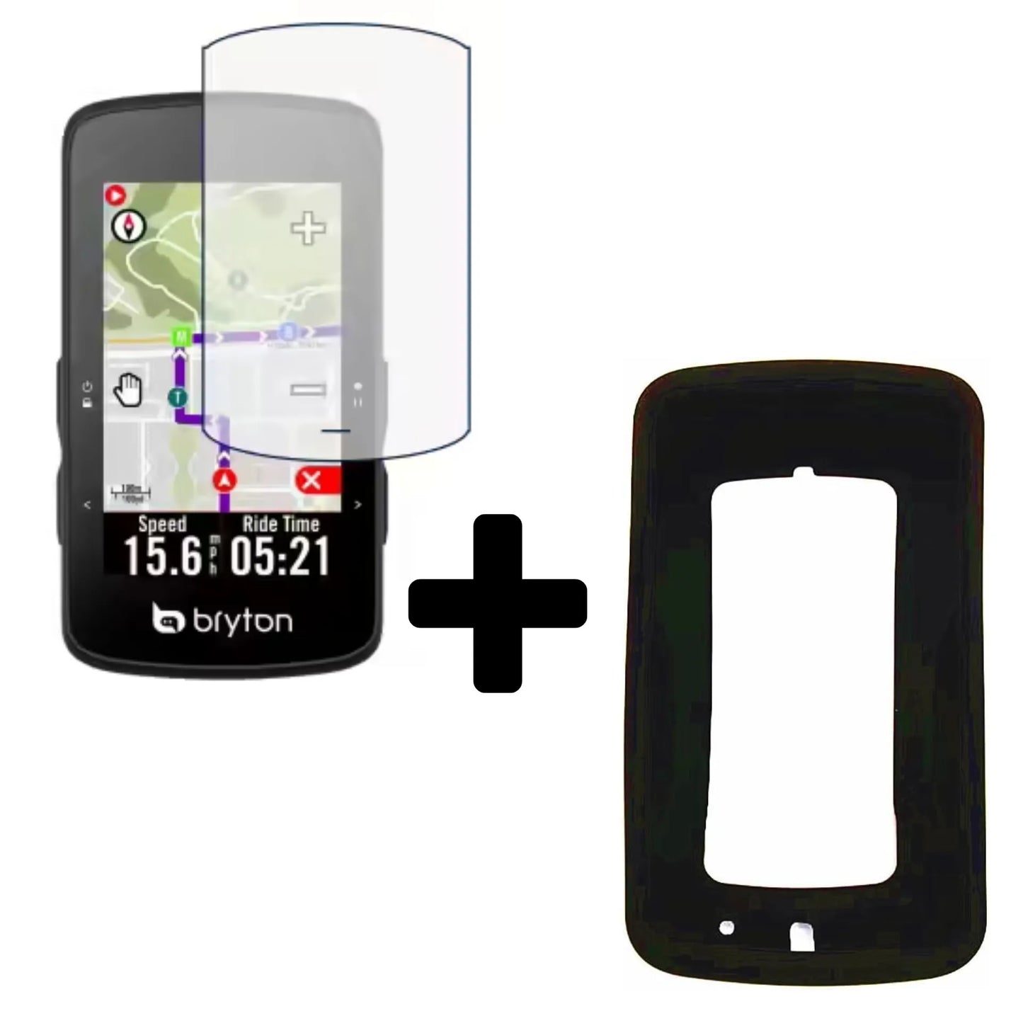 Pack protection Bryton Rider 750 SE avec coque silicone + film de protection écran