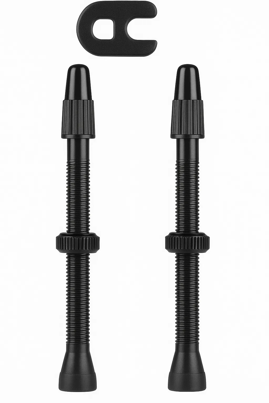 Paire de valve Presta Tubeless 40 mm – Alliage d'aluminium noir avec outil extracteur