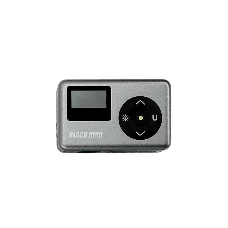 Pompe électrique/Mini compresseur vélo Black Bird 120 PSI Presta/Schrader - Affichage digital - Indicateur Bars/PSI - 126g