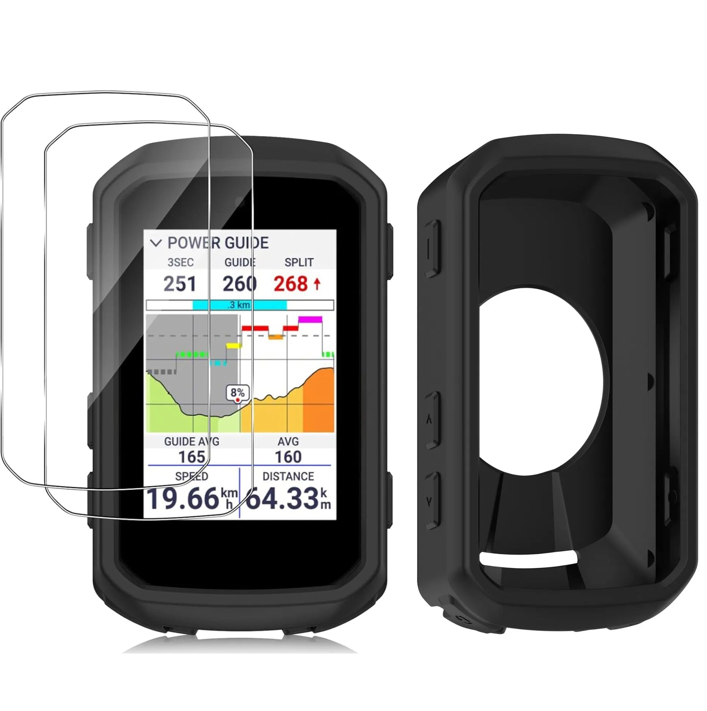 Pack protection Garmin Edge 850 / 550 – Étui silicone + verre trempé 9H