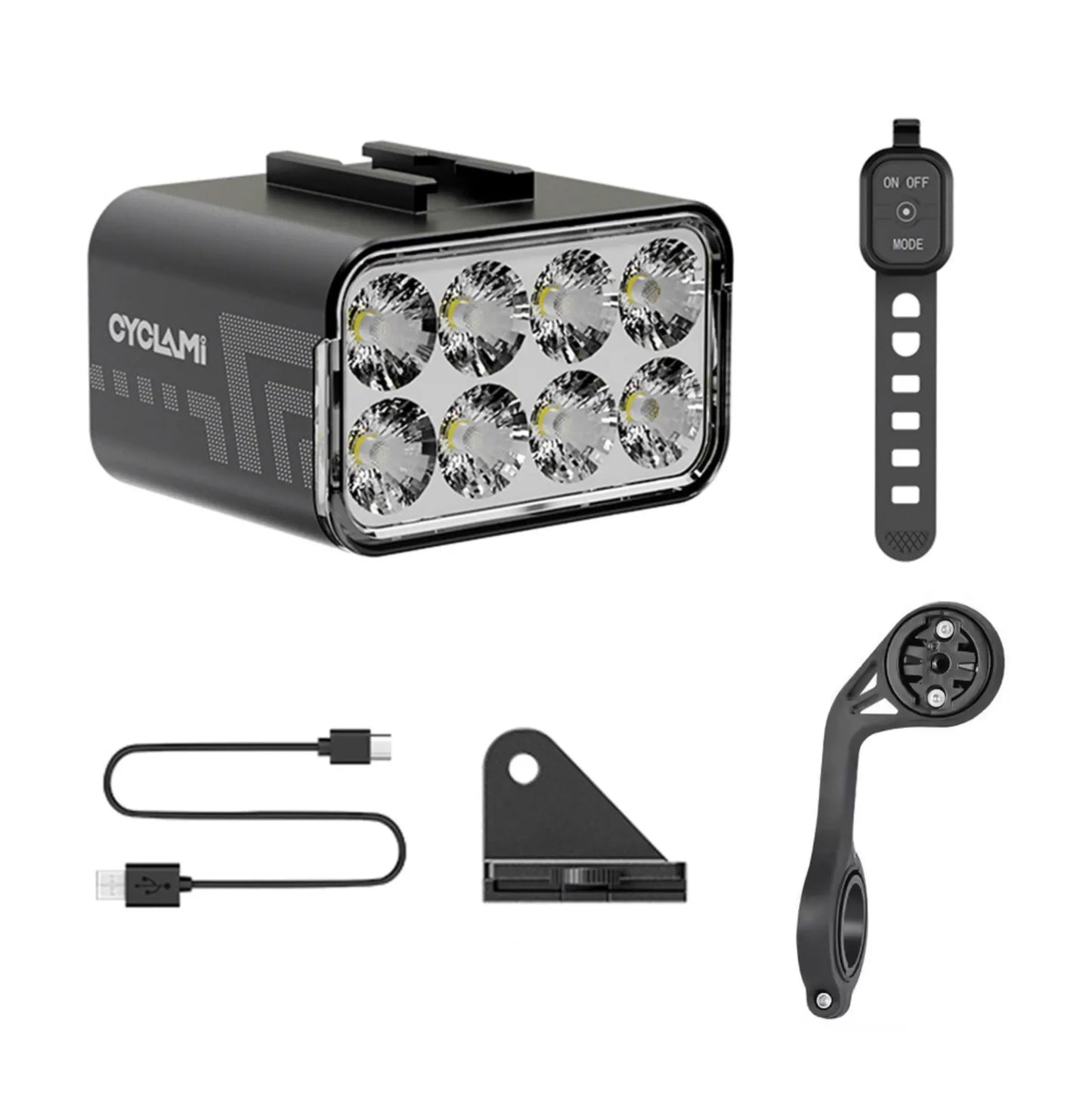 Phare vélo Cyclami CYC1800 – 1800 lumens, aluminium, batterie 4000 mAh