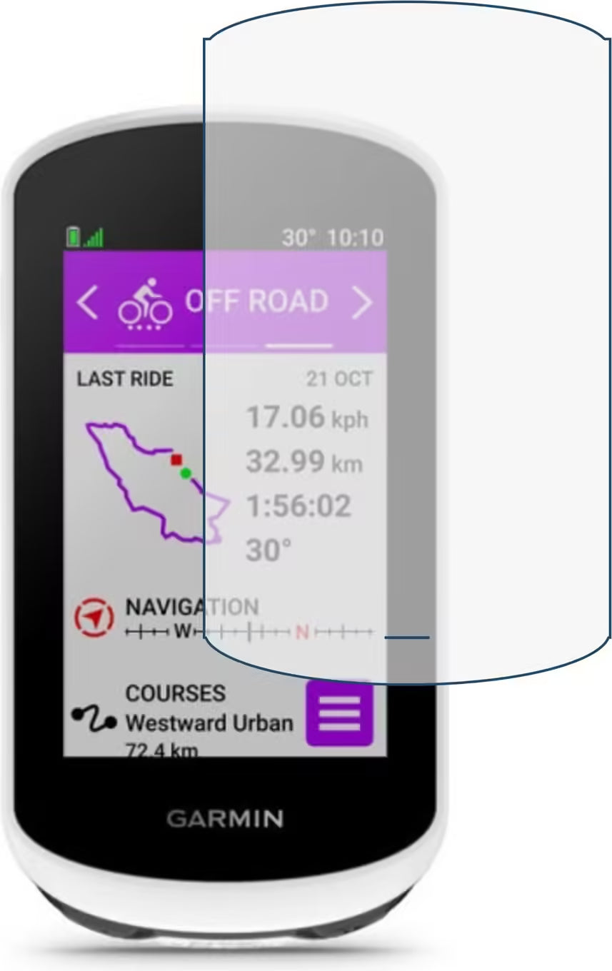 Protections d'écran en verre trempé 9H pour Garmin Edge Explore 2 – Anti-choc & anti-rayure