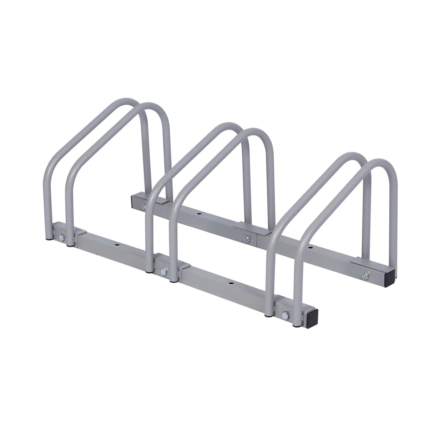 Râtelier pour 3 vélos - Extensible, Montage au sol, Support bicyclette en acier galvanisé A3