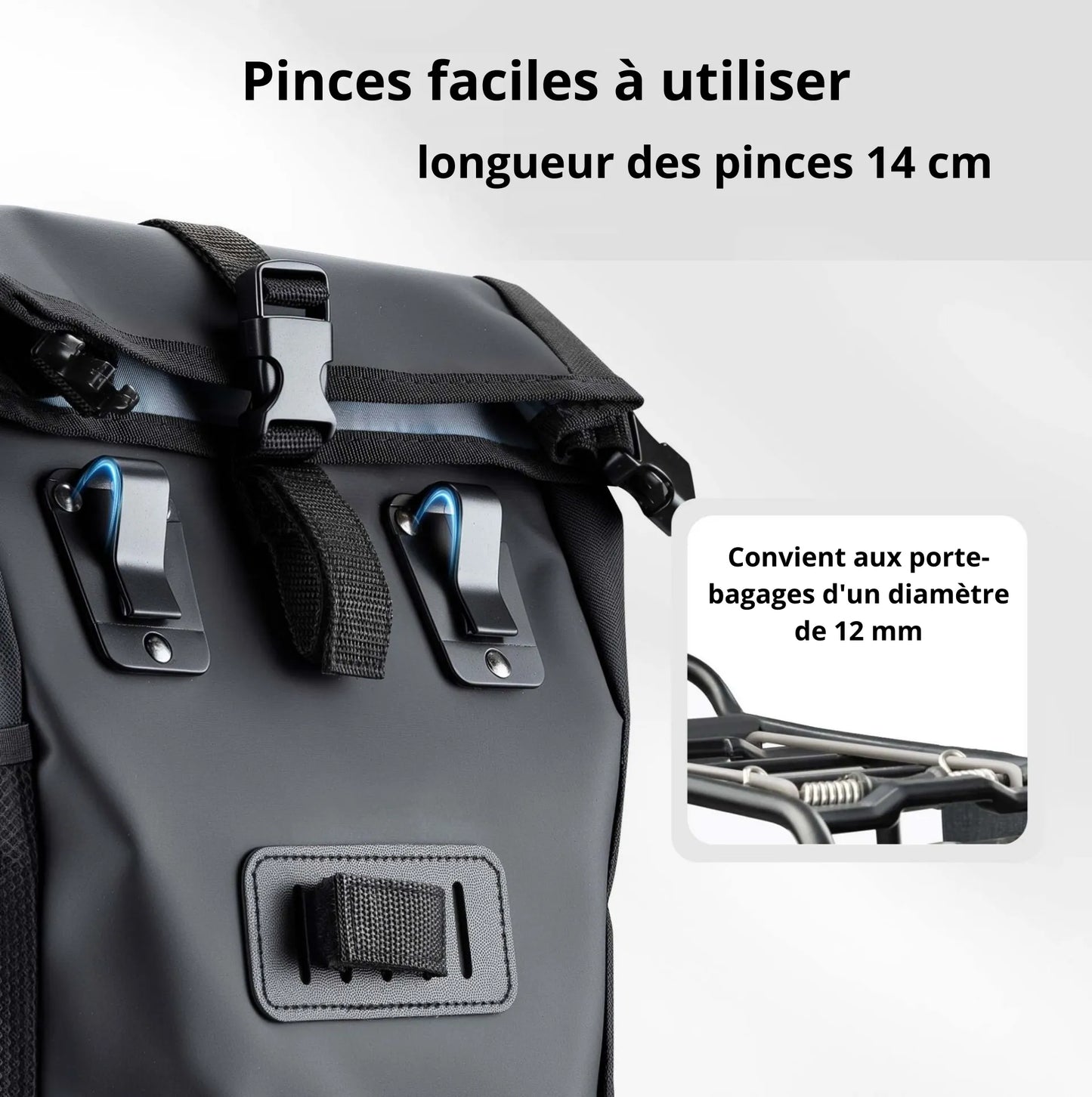 Sacoche porte-bagages 16 L Wiltec – Étanche, compacte et facile à transporter