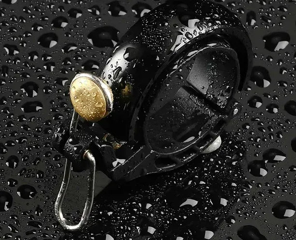 Sonnette de vélo design circulaire en cuivre - Noir