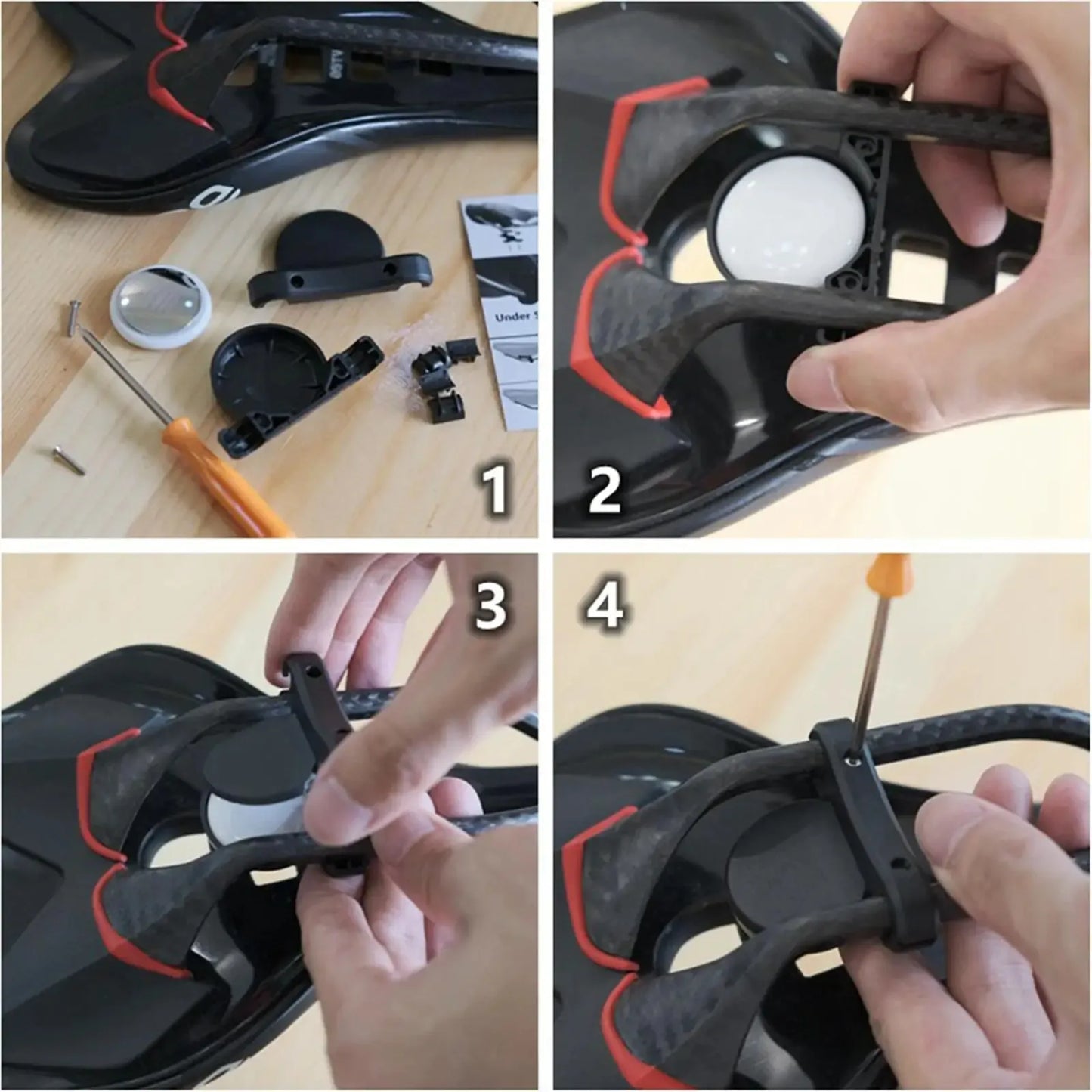 Support AirTag caché pour selle de vélo – Fixation antivol sous la selle – Anti-perte GPS