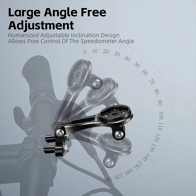 Support compteur vélo West Biking angle réglable à 180° compatible Garmin/Bryton/Wahoo
