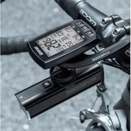 Support déporté ROCKBROS pour compteur et accessoires vélo – Compatible Garmin & IGS
