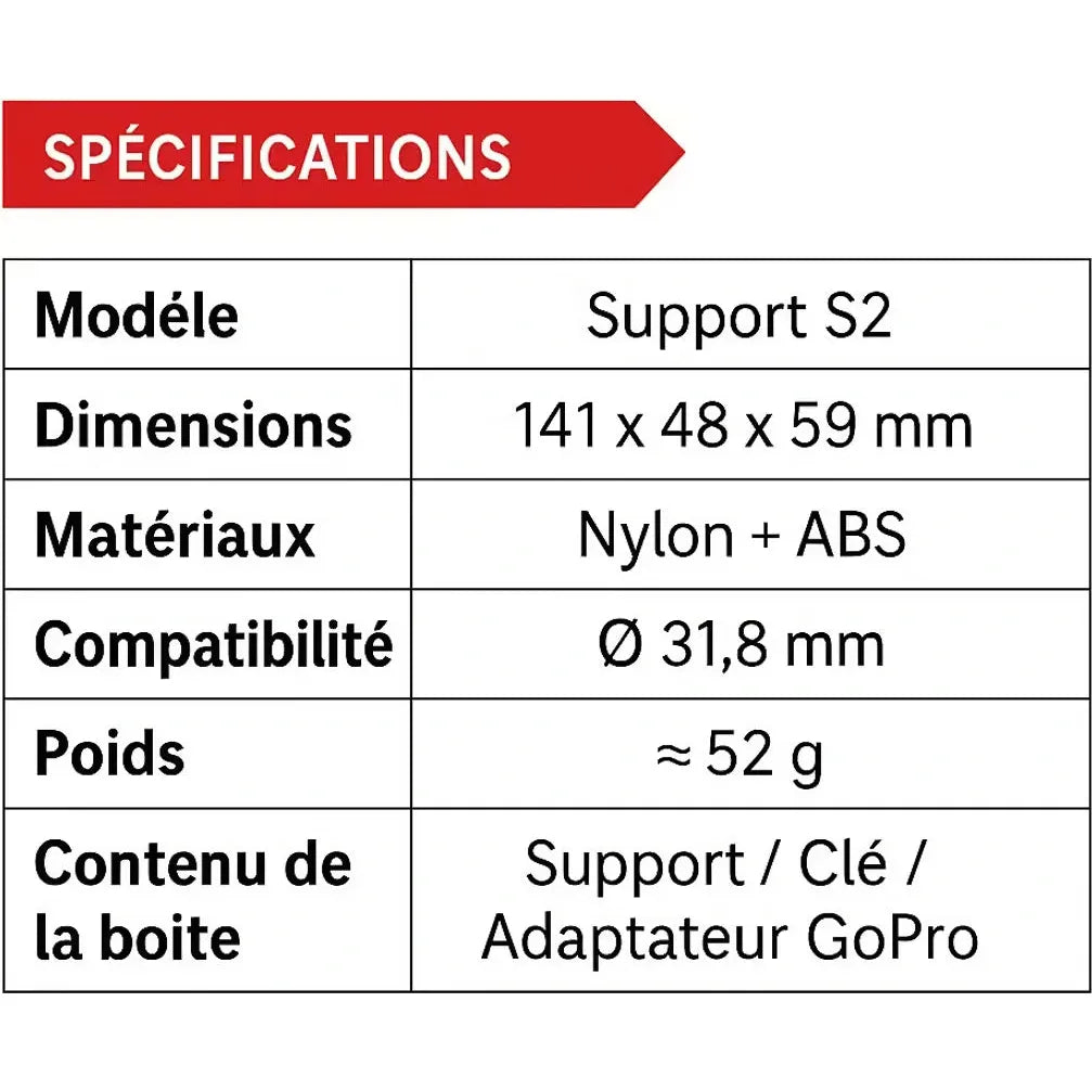 Support déporté XL bras allongé optimisé pour Garmin 1030/1040/1050