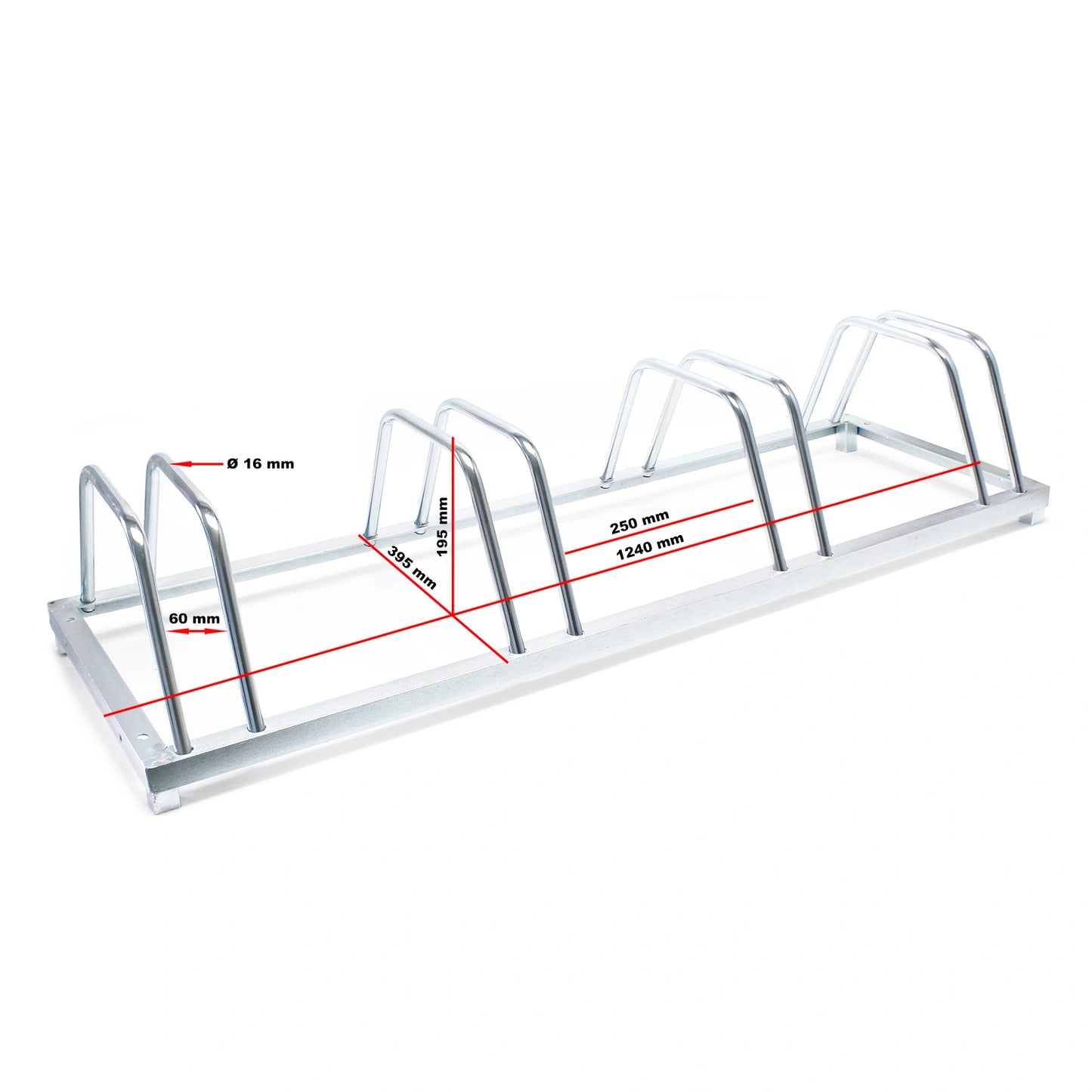 Support vélo au sol 4 places – Robuste, pratique et adapté à tous les usages