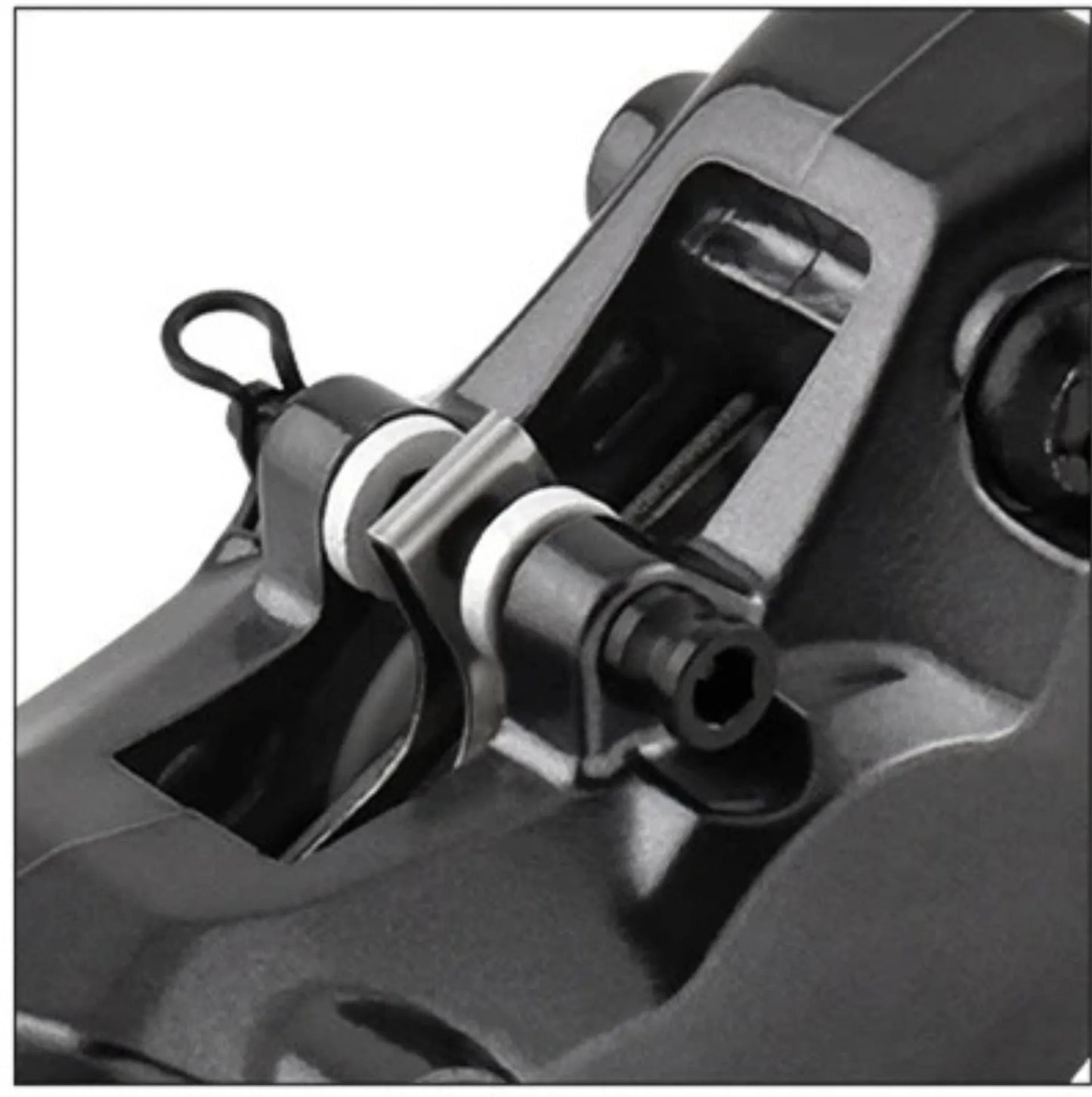 Vis étrier de frein à disque – Titane M4×26 mm – Noir – 2 pièces + clips – Route & VTT